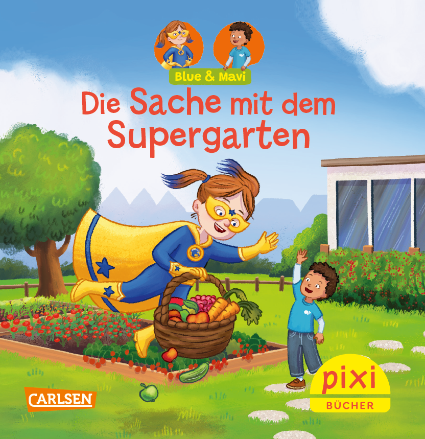 Pixi-Buch „Blue & Mavi – die Sache mit dem Supergarten“ – Cover